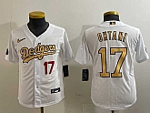 Youth Los Angeles Dodgers #17 Shohei Ohtani Number White 2022 All Star Stitched Flex Base Nike Jerseys,baseball caps,new era cap wholesale,wholesale hats